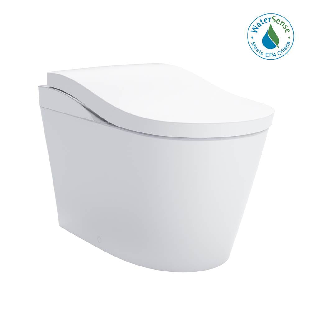 TOTO - TOTO Neorest LS Dual Flush 1.0 or 0.8 GF Integrated Bidet Toilet, Cotton White with Silver Trim - MS8732CUMFGNo.01S - Cotton White