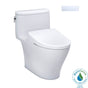 TOTO - TOTO WASHLET plus Nexus One-Piece Elongated 1.28 GPF Toilet with S7A Contemporary Bidet Seat, Cotton White - MW6424736CEFGNo.01 - Cotton White