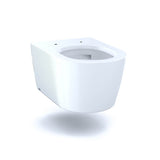 Toto Rp Wall-Hung Contemporary D-Shape Dual Flush 1.28 And 0.9 Gpf Toilet With Cefiontect, Cotton White