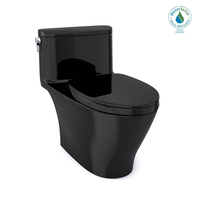 TOTO - TOTO Nexus One-Piece Elongated 1.28 GPF Universal Height Toilet with SS124 SoftClose Seat, WASHLET+ Ready, Ebony - Ebony