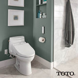 TOTO WASHLET C200 Electronic Bidet Toilet Seat with PREMIST and SoftClose Lid, Round, Cotton White
