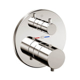 TOTO - Toto Round Thermostatic Mixing Valve With Two-Way Diverter Shower Trim, Polished Nickel - Polished Nickel