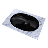 Toto 19-11/16'' X 13-3/4'' Oval Undermount Bathroom Sink, Ebony