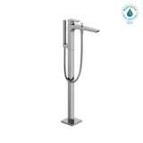 TOTO - Toto Ge Single-Handle Free Standing Tub Filler With Handshower, Polished Chrome - Polished Chrome