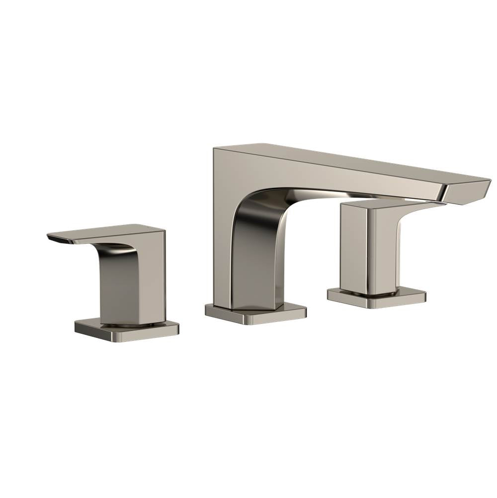 TOTO - Toto Ge Two-Handle Deck-Mount Roman Tub Filler Trim, Polished Nickel - Polished Nickel