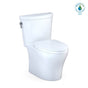 TOTO - TOTO Aquia IV Arc Two-Piece Elongated Dual Flush 1.28 and 0.9 GPF Universal Height Toilet with CEFIONTECT, WASHLET+ Ready, Cotton White