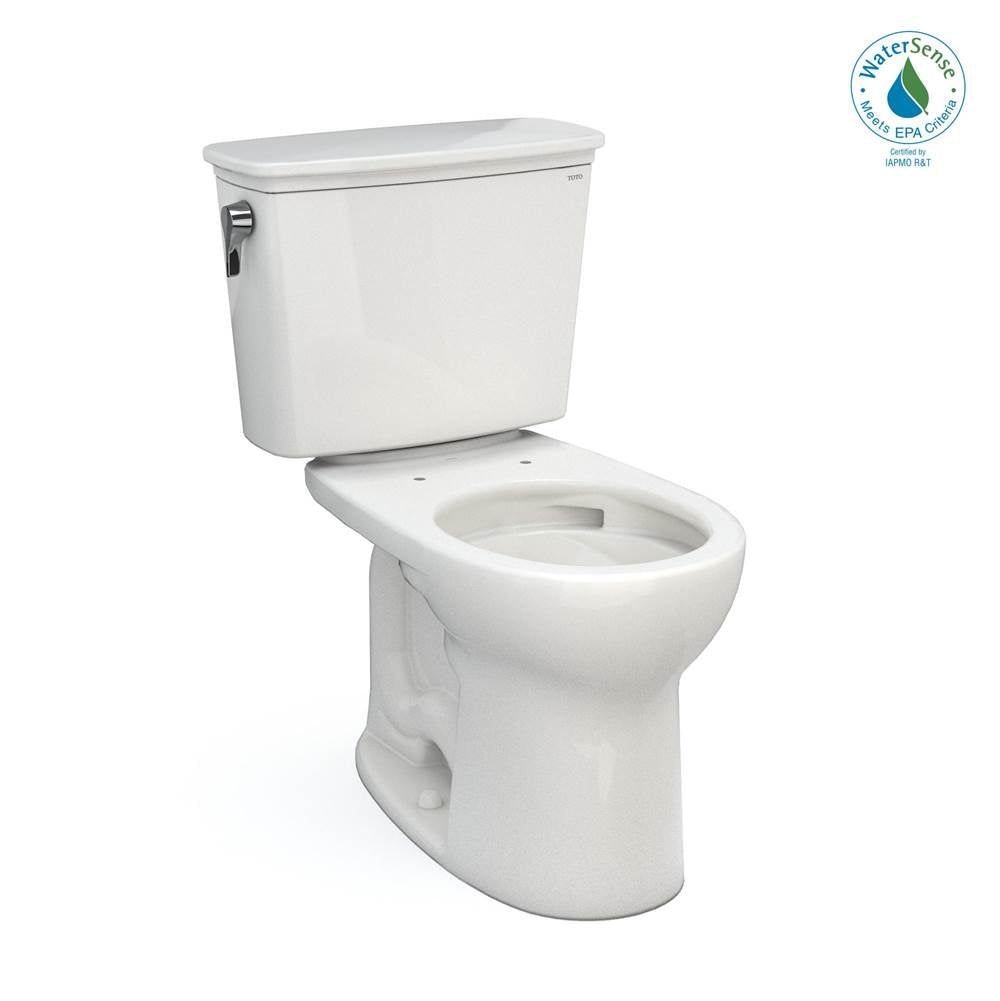 TOTO - Toto Drake Transitional Two-Piece Round 1.28 Gpf Universal Height Tornado Flush Toilet With Cefiontect, Colonial White - Colonial White