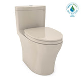 TOTO - TOTO Aquia IV One-Piece Elongated Dual Flush 1.28 and 0.9 GPF Universal Height, WASHLET+ Ready Toilet with CEFIONTECT, Bone - Bone