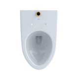 Toto Elongated Wall-Mounted Flushometer Toilet Bowl With Top Spud, Cotton White
