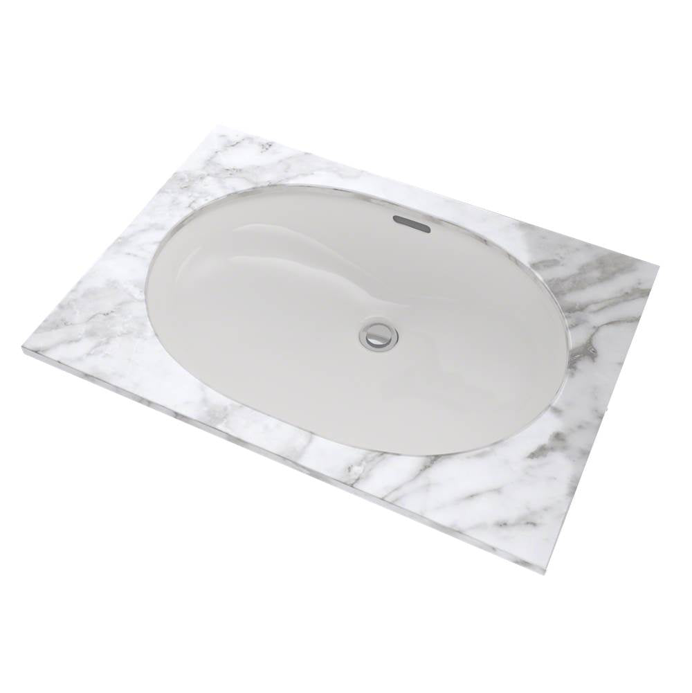Toto Oval 19-11/16'' X 13-3/4'' Undermount Bathroom Sink With Cefiontect, Cotton White