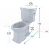 Toto Promenade II Two-Piece Elongated 1.28 Gpf Universal Height Toilet With Cefiontect And Right-Hand Trip Lever, Cotton White