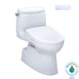 TOTO - TOTO WASHLET plus Carlyle II 1G One-Piece Elongated 1.0 GPF Toilet with Auto Flush WASHLET plus S7A Contemporary Bidet Seat, Cotton White - MW6144736CUFGANo.01 - Cotton White