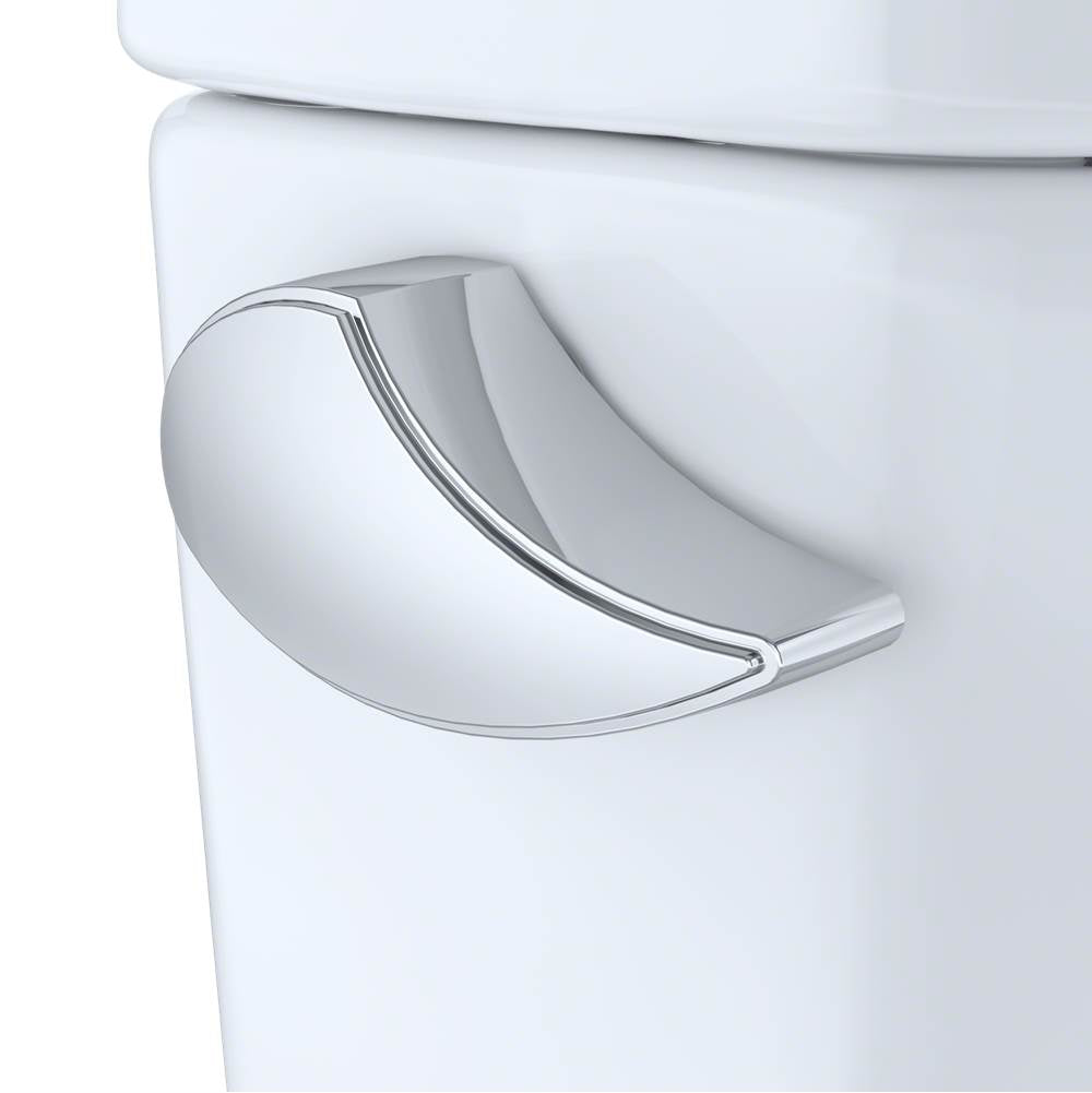 Toto Vespin II Two-Piece Elongated 1.28 Gpf Universal Height Skirted Toilet With Cefiontect And Right-Hand Trip Lever, Cotton White