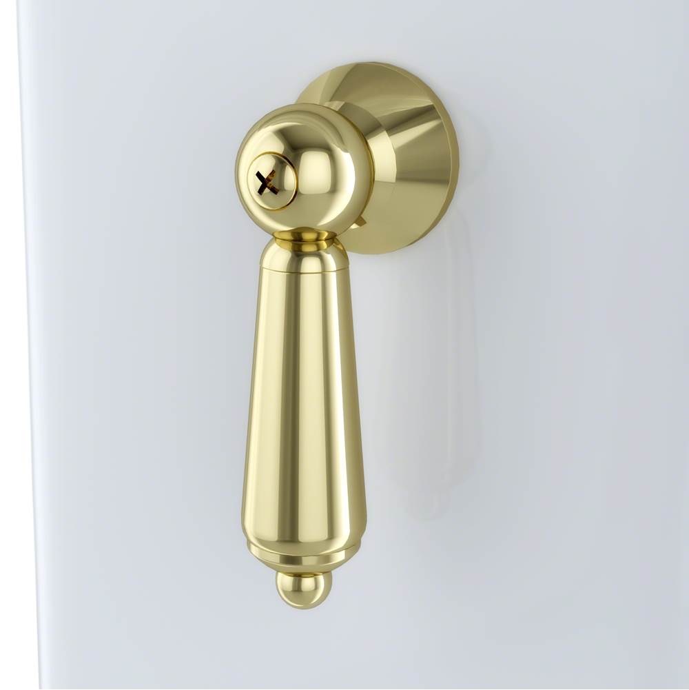 TOTO - Trip Lever (Side Mount) - Polished Brass For Carrollton, Dartmouth, Promenade, Whitney Toilet Tank - Polished Brass