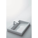 Toto Kiwami Renesse Design I Rectangular Fireclay Vessel Bathroom Sink With Cefiontect For Single Hole Faucets, Cotton White