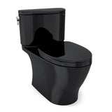 TOTO Nexus Two-Piece Elongated 1.28 GPF Universal Height Toilet with SS124 SoftClose Seat, WASHLET+ Ready, Ebony