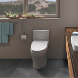 Toto Aquia Iv One-Piece Elongated Dual Flush 1.28 And 0.9 Gpf Washlet+ And Auto Flush Ready Toilet With Cefiontect, Cotton White