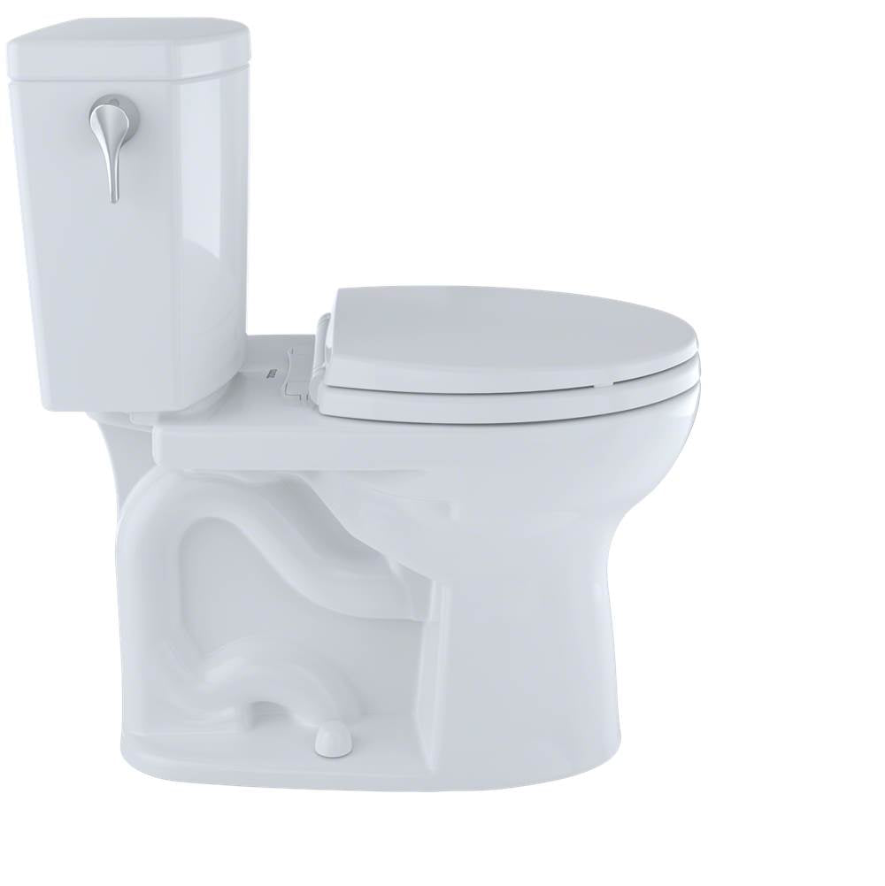 Toto Drake II 1G Two-Piece Round 1.0 Gpf Universal Height Toilet With Cefiontect, Cotton White