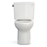 Toto Drake Two-Piece Round 1.28 Gpf Universal Height Tornado Flush Toilet With Cefiontect, Cotton White