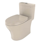 TOTO Aquia IV One-Piece Elongated Dual Flush 1.28 and 0.9 GPF Universal Height, WASHLET+ Ready Toilet with CEFIONTECT, Cotton White