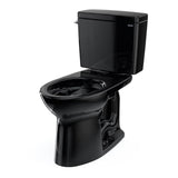 Toto Drake Two-Piece Elongated 1.28 Gpf Tornado Flush Toilet, Ebony