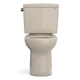 Toto Drake Two-Piece Round 1.6 Gpf Universal Height Tornado Flush Toilet With Cefiontect, Cotton White
