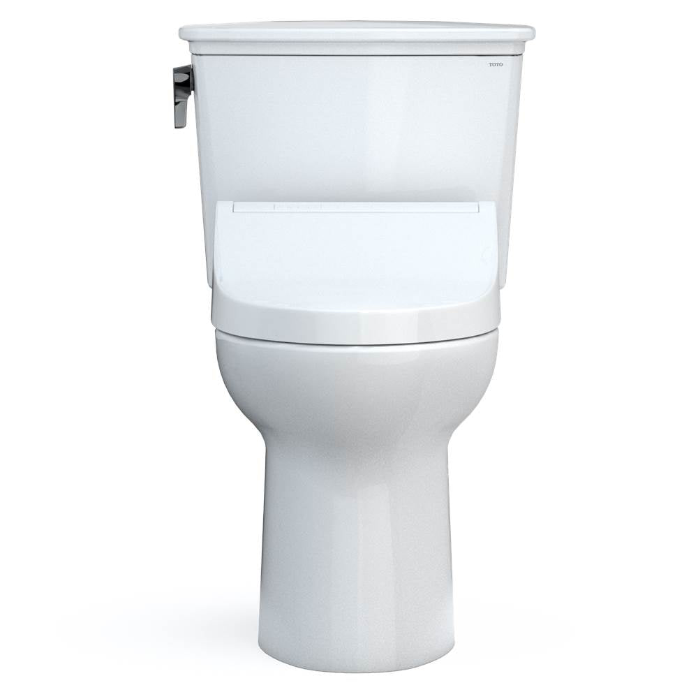 Toto Drake Transitional Washlet+ Two-Piece Elongated 1.28 Gpf Tornado Flush Toilet With C5 Bidet Seat, Cotton White