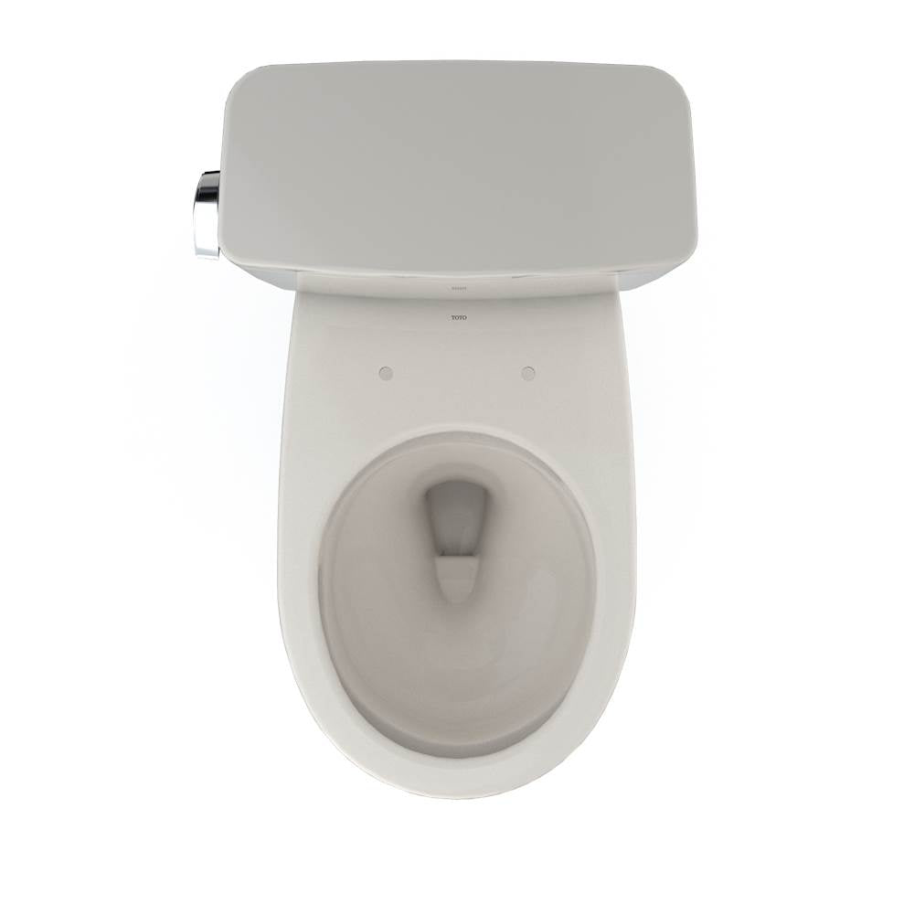 Toto Drake Two-Piece Round 1.6 Gpf Universal Height Tornado Flush Toilet With Cefiontect, Cotton White