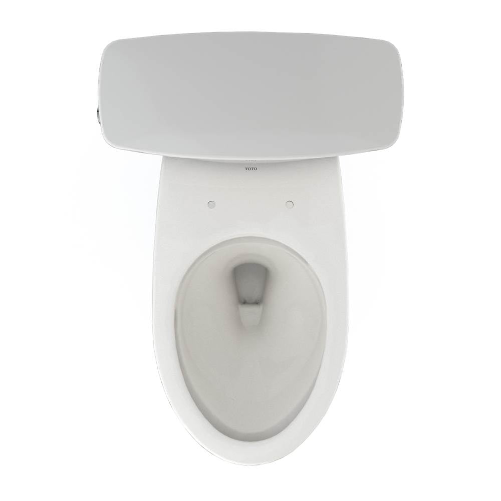 Toto Drake Transitional Two-Piece Elongated 1.28 Gpf Universal Height Tornado Flush Toilet With Cefiontect, Cotton White