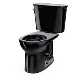 Toto Drake Transitional Two-Piece Round 1.28 Gpf Universal Height Tornado Flush Toilet, Ebony