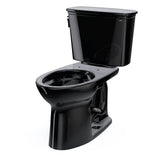 Toto Drake Transitional Two-Piece Elongated 1.28 Gpf Tornado Flush Toilet, Ebony