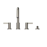 Toto Gf Two Lever Handle Deck-Mount Roman Tub Filler Trim With Handshower, Brushed Nickel