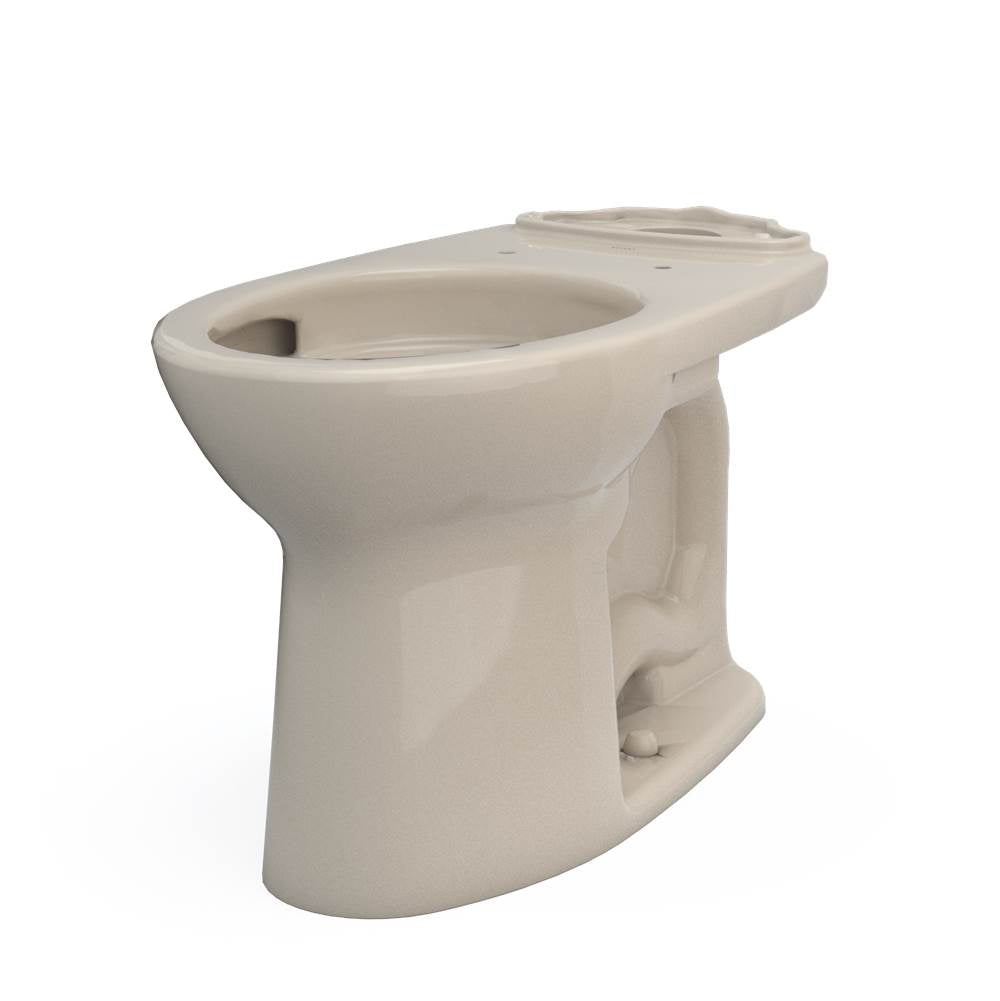 Toto Drake Elongated Tornado Flush Toilet Bowl With Cefiontect, Cotton White