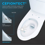 TOTO Aquia IV One-Piece Elongated Dual Flush 1.28 and 0.9 GPF Universal Height, WASHLET+ Ready Toilet with CEFIONTECT, Cotton White