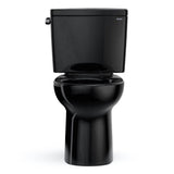 Toto Drake Two-Piece Round 1.28 Gpf Universal Height Tornado Flush Toilet With Cefiontect, Ebony