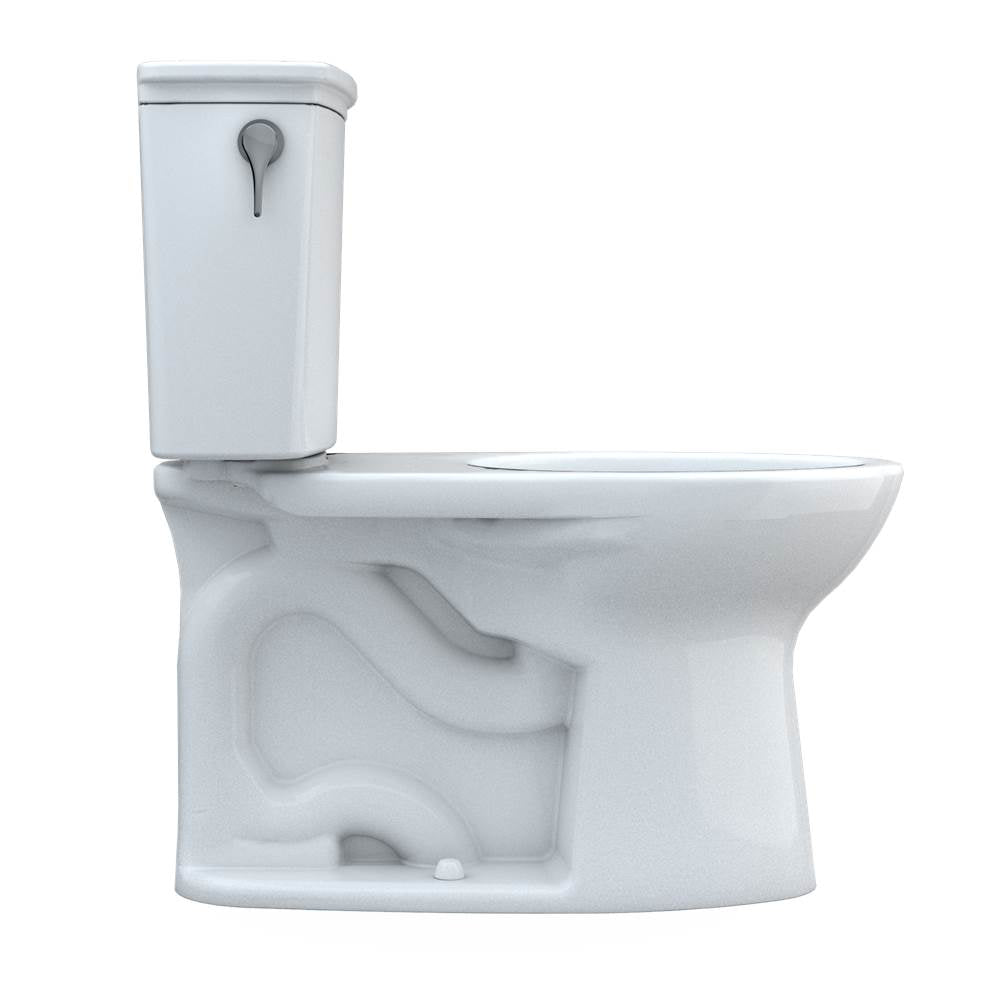 Toto Drake Transitional Two-Piece Elongated 1.28 Gpf Tornado Flush Toilet With Cefiontect, Cotton White