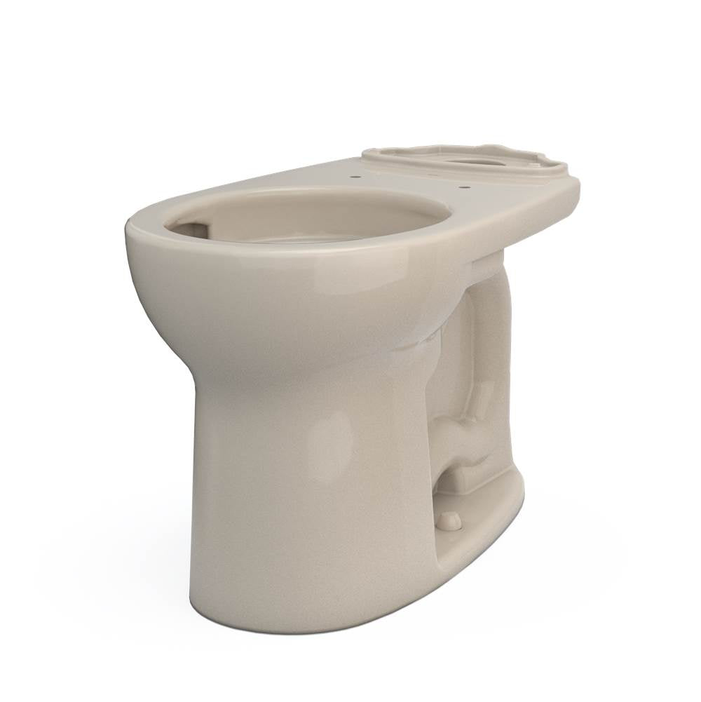 Toto Drake Round Tornado Flush Toilet Bowl With Cefiontect, Cotton White