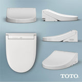 Toto Washlet C5 Electronic Bidet Toilet Seat With Premist And Ewater+ Wand Cleaning, Round, Cotton White