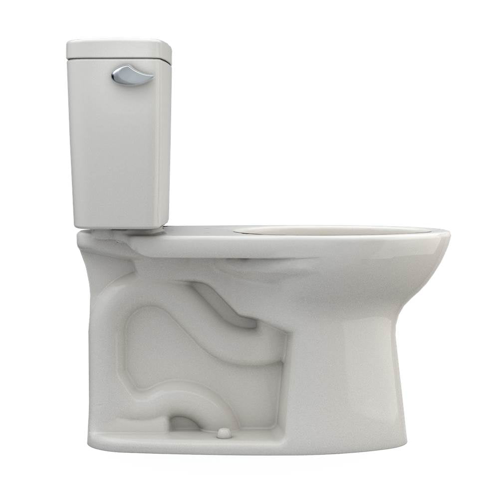 Toto Drake Two-Piece Elongated 1.28 Gpf Universal Height Tornado Flush Toilet With Cefiontect, Cotton White