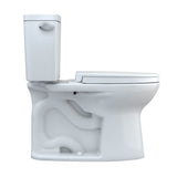 TOTO Drake Two-Piece Elongated 1.6 GPF Universal Height TORNADO FLUSH  Toilet with 10 Inch Rough-In, CEFIONTECT,  and SoftClose Seat, WASHLET+ Ready, Cotton White