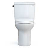 TOTO Drake Two-Piece Elongated 1.28 GPF Universal Height TORNADO FLUSH  Toilet with 10 Inch Rough-In, CEFIONTECT,  and SoftClose Seat, WASHLET+ Ready, Cotton White