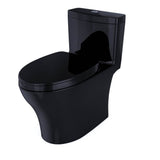 TOTO Aquia IV One-Piece Elongated Dual Flush 1.28 and 0.9 GPF Universal Height, WASHLET+ Ready Toilet, Ebony