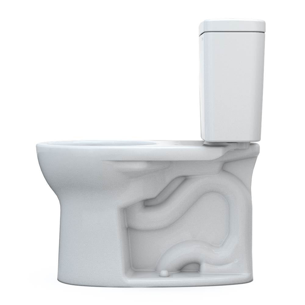Toto Drake Two-Piece Round 1.28 Gpf Universal Height Tornado Flush Toilet With Cefiontect, Cotton White
