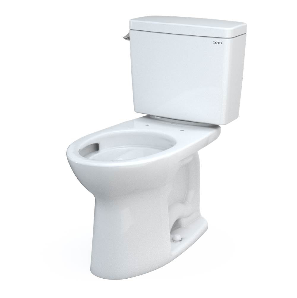 Toto Drake Two-Piece Elongated 1.6 Gpf Tornado Flush Toilet With Cefiontect, Cotton White
