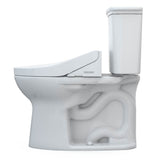 Toto Drake Transitional Washlet+ Two-Piece Elongated 1.28 Gpf Universal Height Tornado Flush Toilet With C5 Bidet Seat, Cotton White