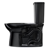 Toto Drake Transitional Two-Piece Elongated 1.28 Gpf Tornado Flush Toilet, Ebony
