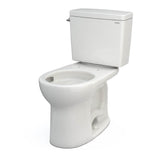 Toto Drake Two-Piece Round 1.28 Gpf Universal Height Tornado Flush Toilet With Cefiontect, Cotton White