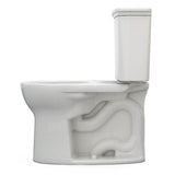 Toto Drake Transitional Two-Piece Round 1.28 Gpf Universal Height Tornado Flush Toilet With Cefiontect, Cotton White