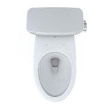 Toto Drake Two-Piece Elongated 1.28 Gpf Universal Height Tornado Flush Toilet With Cefiontect And Right-Hand Trip Lever, Cotton White