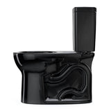 Toto Drake Two-Piece Round 1.28 Gpf Universal Height Tornado Flush Toilet With Cefiontect, Ebony